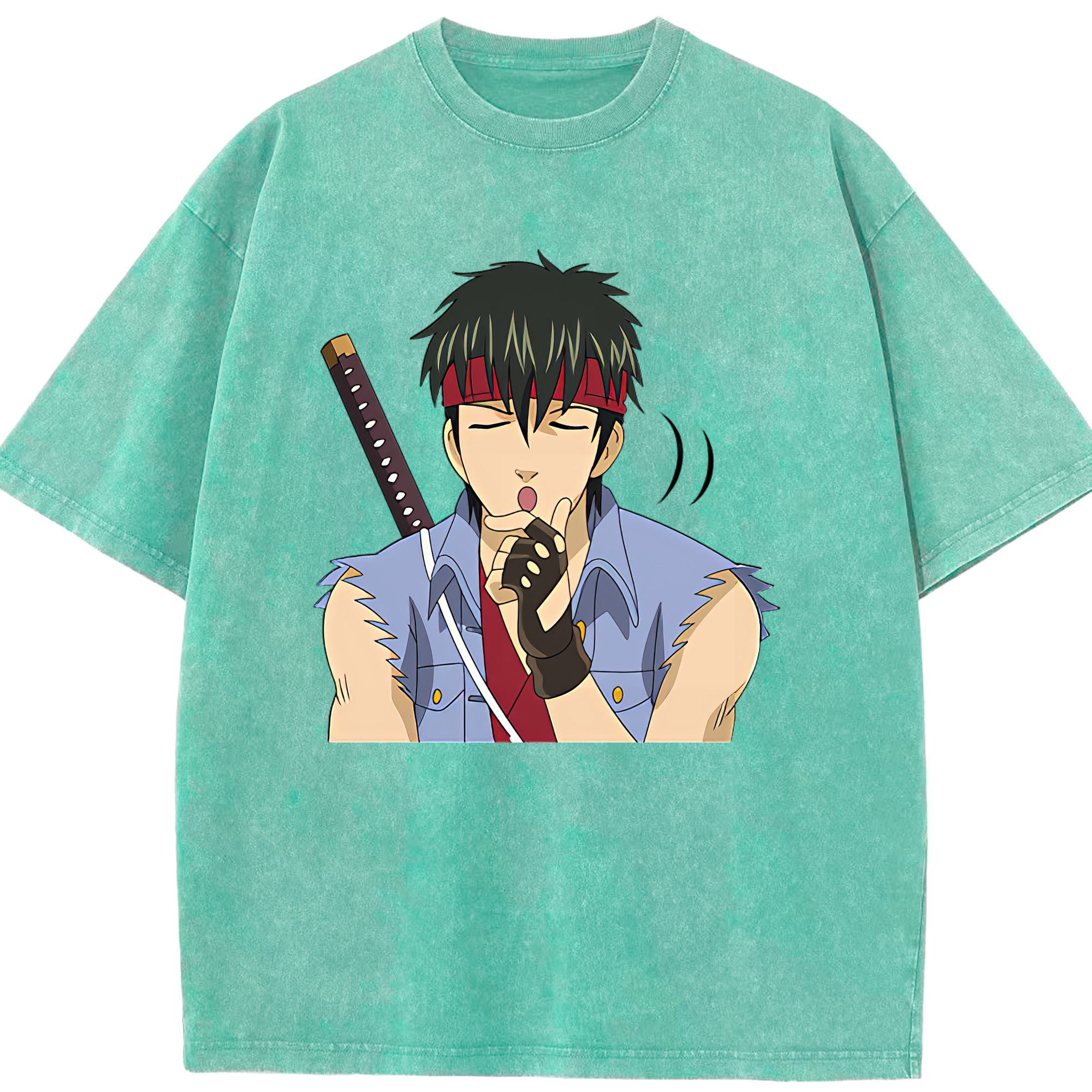 （画像用） ぎんたま 坂田銀時（さかたぎんとき） 神楽 志村新八（しむら しんぱち） GINTAMA Sakata Gintoki Kagura Shimura Shinpachi 綿100% ヴィンテージ風 半袖Tシャツ（フロントプリント）